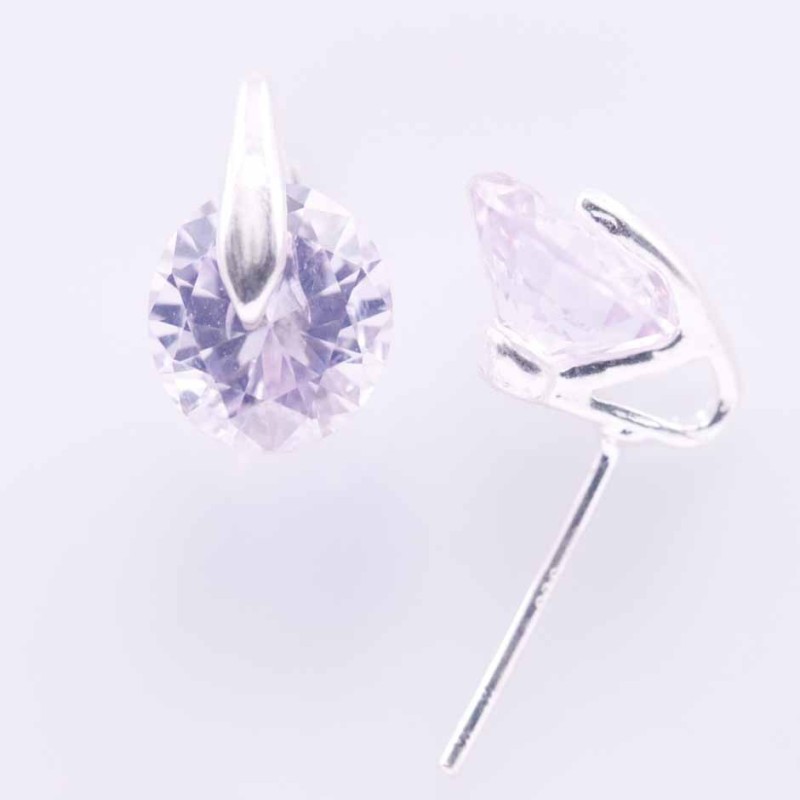 Earring Circonia C.Z. Round
