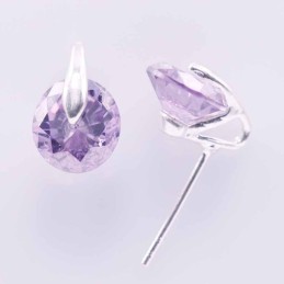 Earring Circonia C.Z. Round