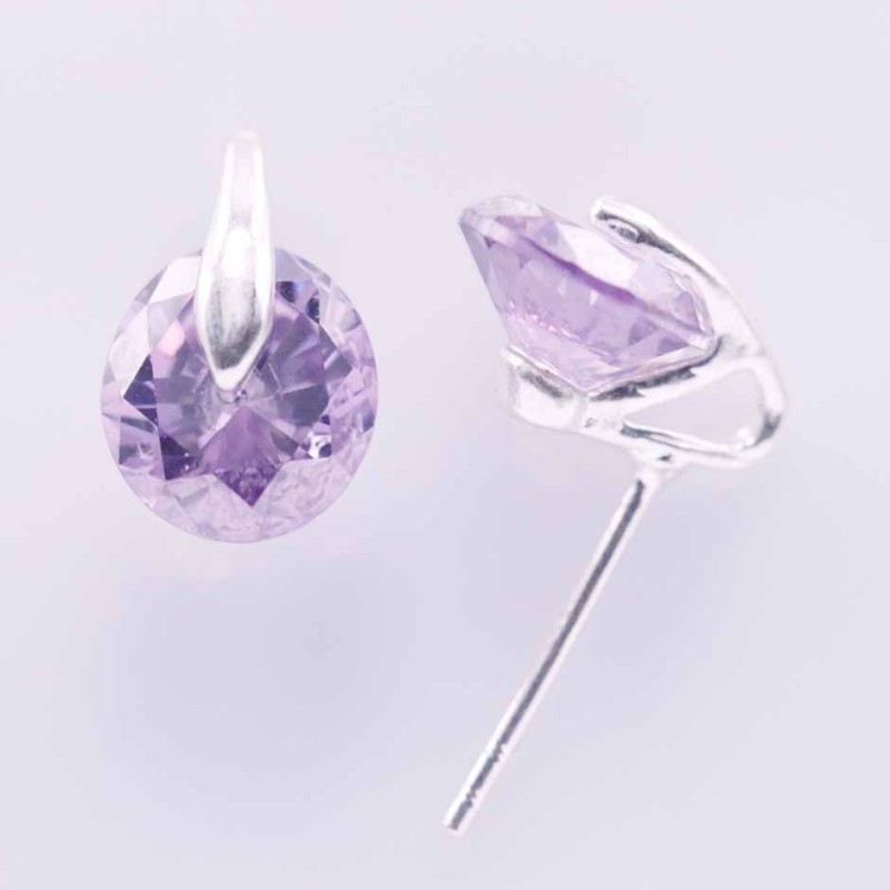 Earring Circonia C.Z. Round