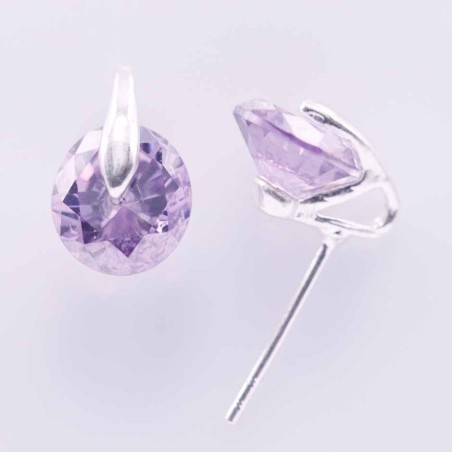 Earring Circonia C.Z. Round