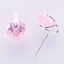 Earring Circonia C.Z. Round
