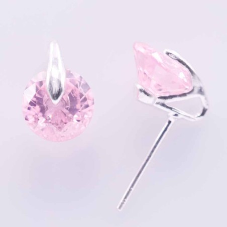 Earring Circonia C.Z. Round