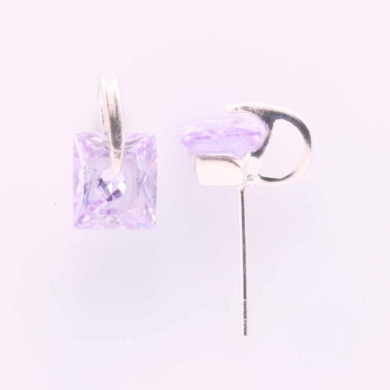 Earring Circonia C.Z. Square