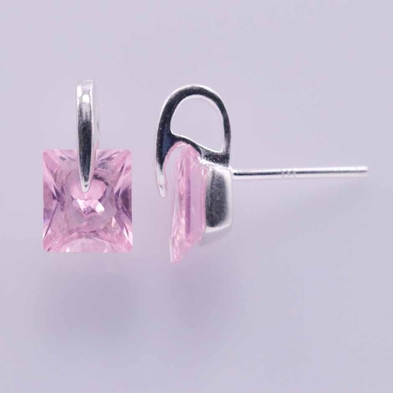 Earring Circonia C.Z. Square