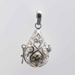 Pendant Drop ball basket 13x22mm.