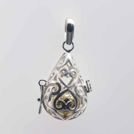 Pendant Drop ball basket 13x22mm.
