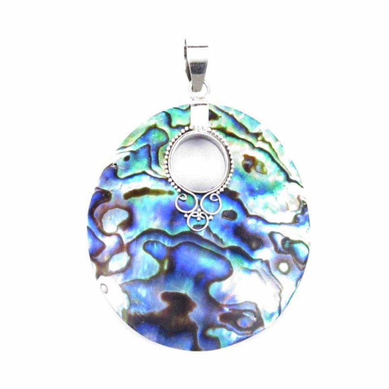 Pendant round abalon