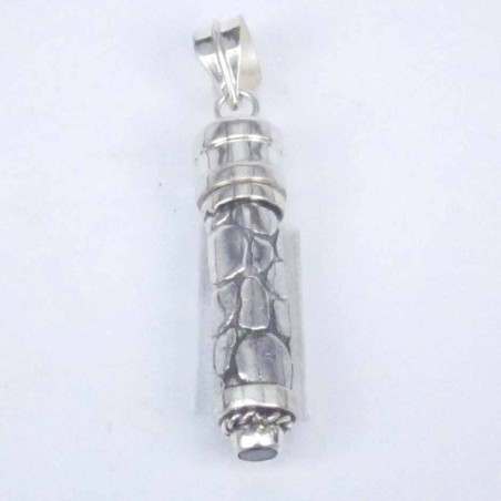 Pendant Tube Box with stone Hand Make