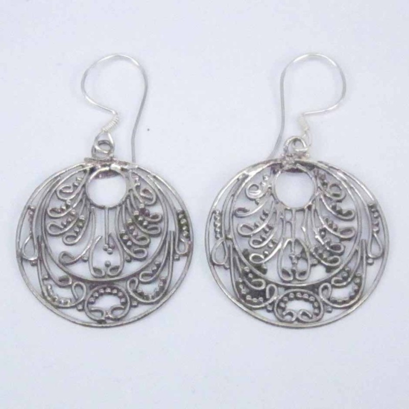Earring pc by pc Hand make Plain Round