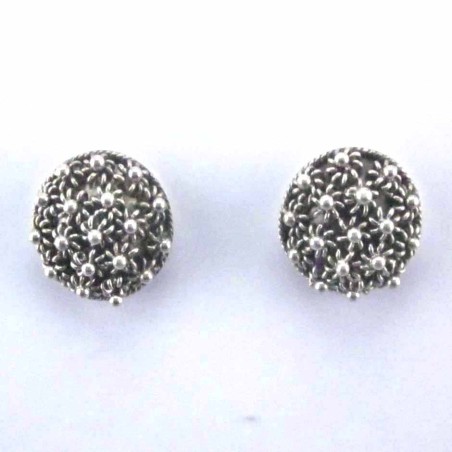 Earring Round Flower Pikun hand make