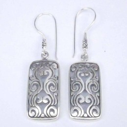 Earring Rectangle Hand Make