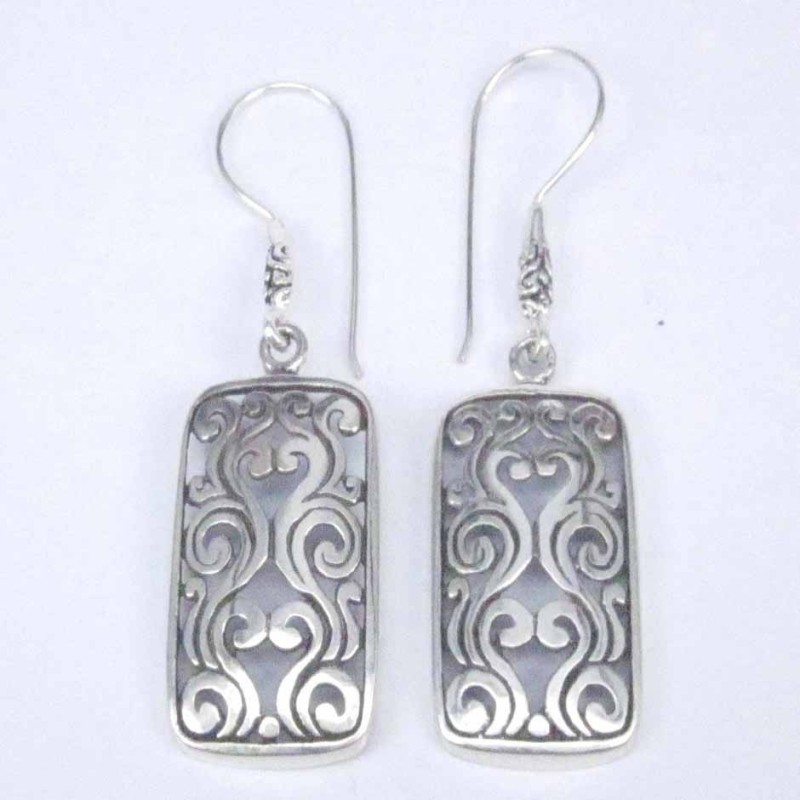Earring Rectangle Hand Make