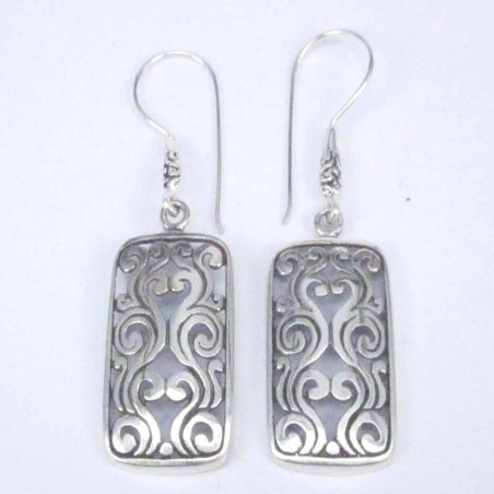 Earring Rectangle Hand Make