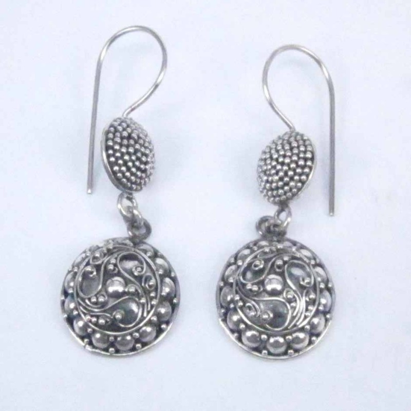 Earring 2 round Hand Make