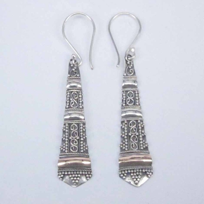 Earring pc by pc Handmake Plain & lam.color Long.
