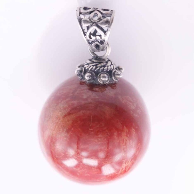 Pendant Ball 20mm. sound Coral