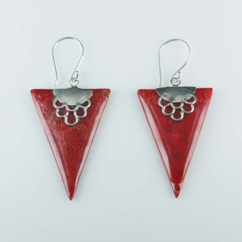 Earring Triangle Coral