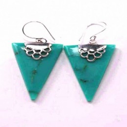 Earring Triangle Turquoise