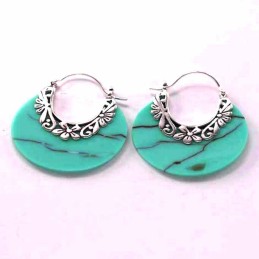 Earring Round Turquoise