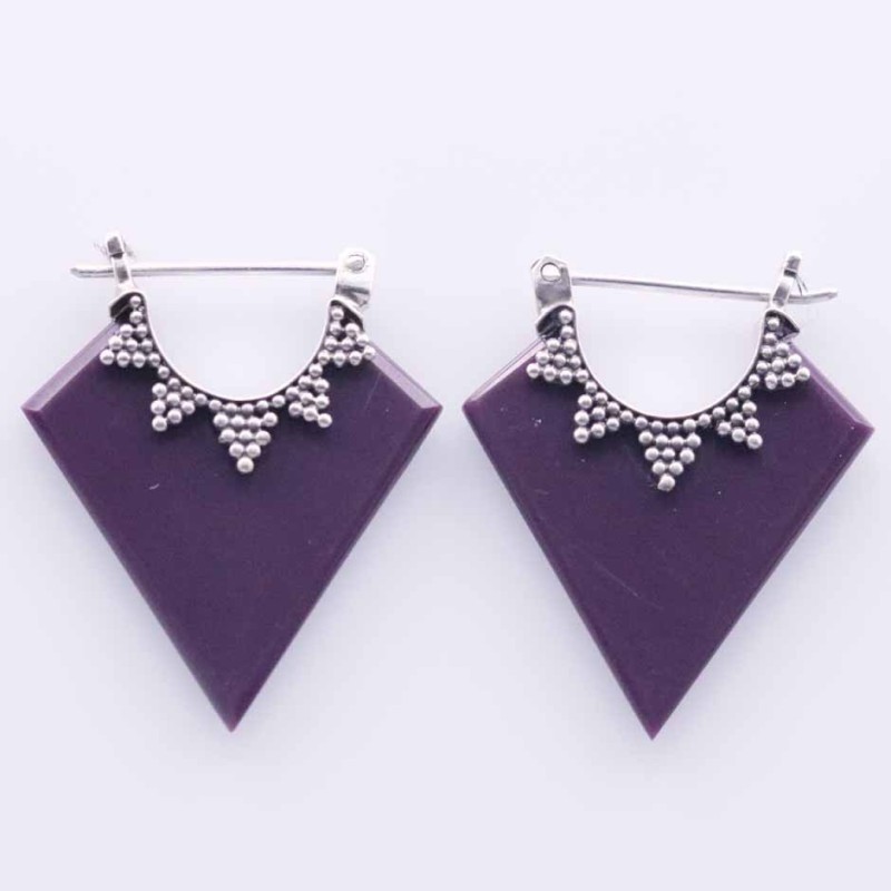 Earring Triangle Resin