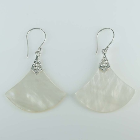 Earring Hand Fan MOP Shell