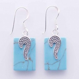 Earring Square Turquoise Color