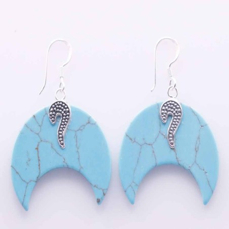 Earring Moon Turquoise Color