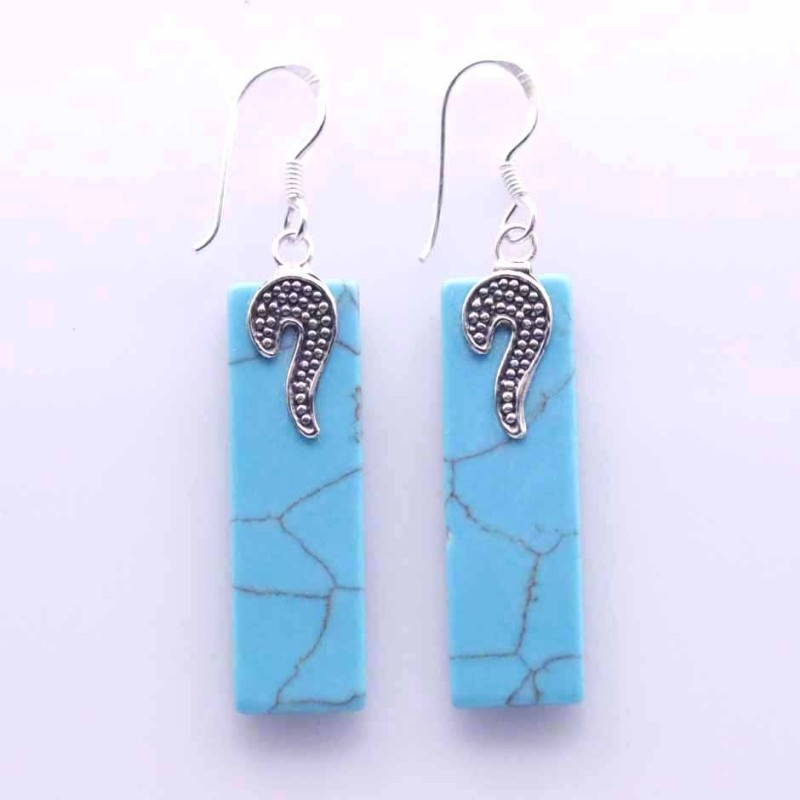 Earring Moon Rectangle Color