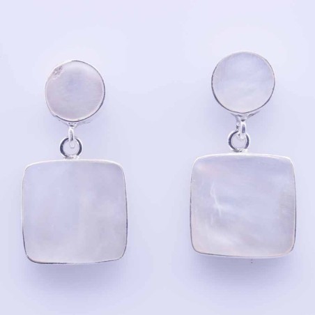 Earring Square MOP Shell