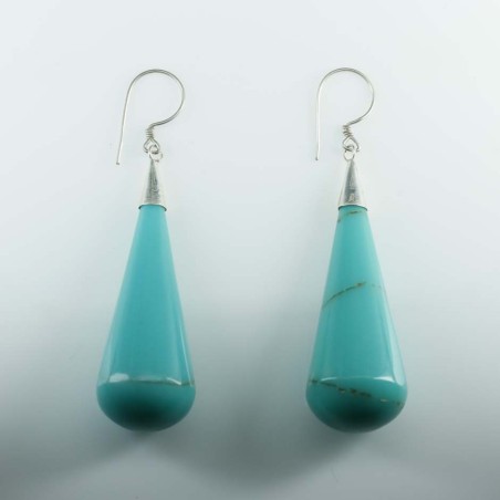 Earring Drop Turquoise Color Stone