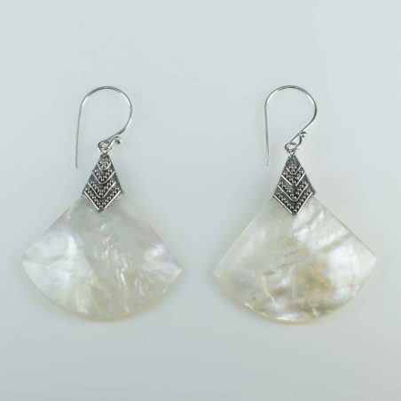 Earring Hand Fan MOP Shell