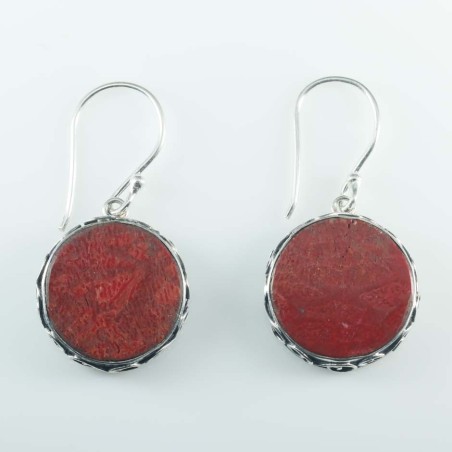 Earring Round coral