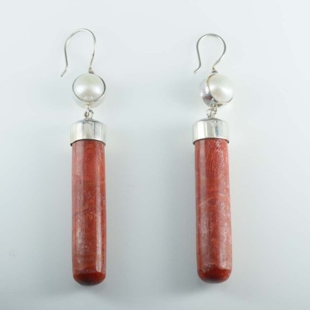 Earring Tube Coral