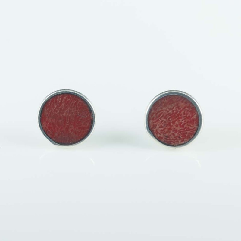 Earring Round Coral