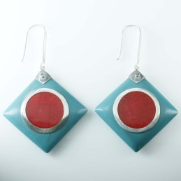 Earring Square Turquoise...