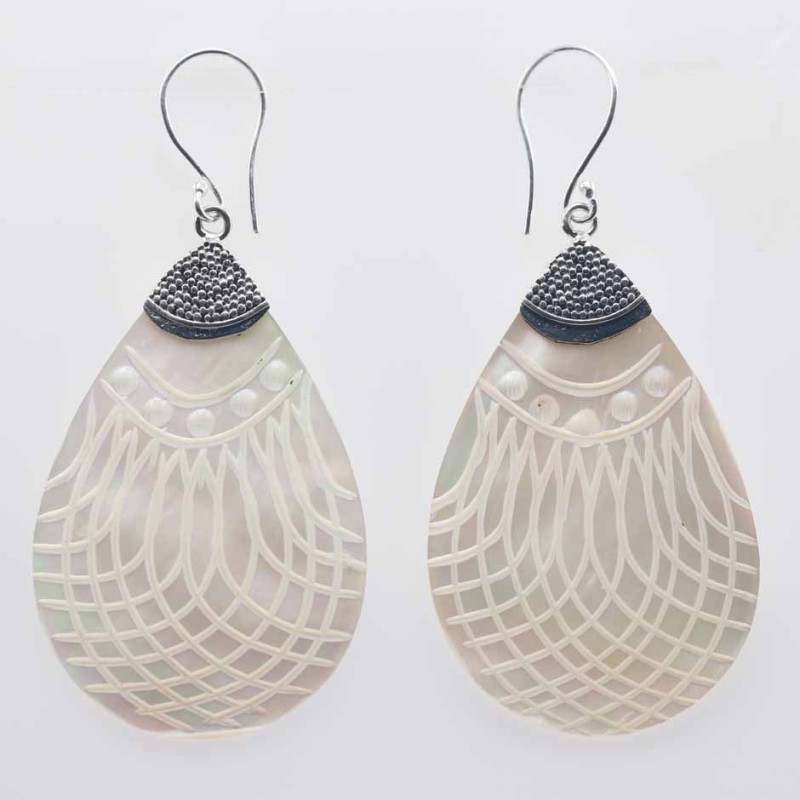 Earring Drop 25x40mm. Mother Of Pearl Earring Drop 25x40mm. Mother Of Pearl