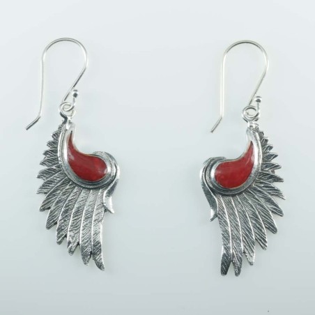 Earring Wing 14x28mm. Abalon Shells