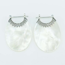 Earring Oval hand 21x39mm....