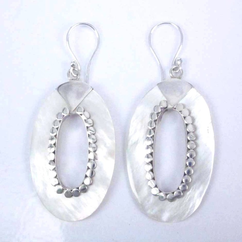 Earring Oval MOP Shell Earring Oval MOP Shell