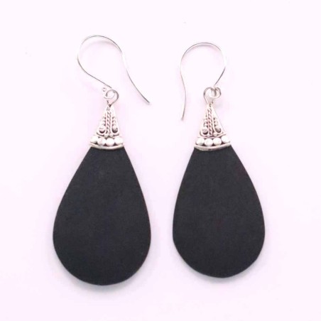 Earring Drop Volcano Lava Stone