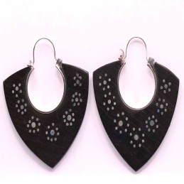 Earring Hand Fan Wood