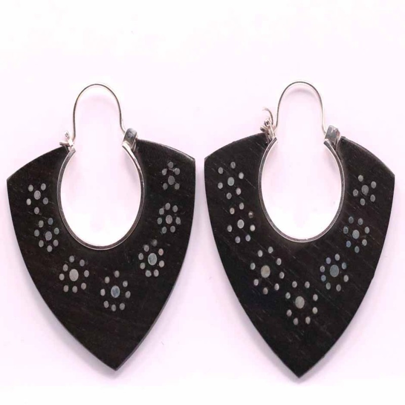 Earring Hand Fan Wood