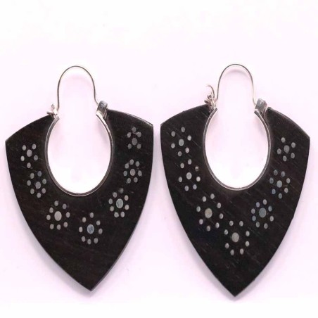 Earring Hand Fan Wood