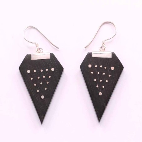 Earring Triangle Wood