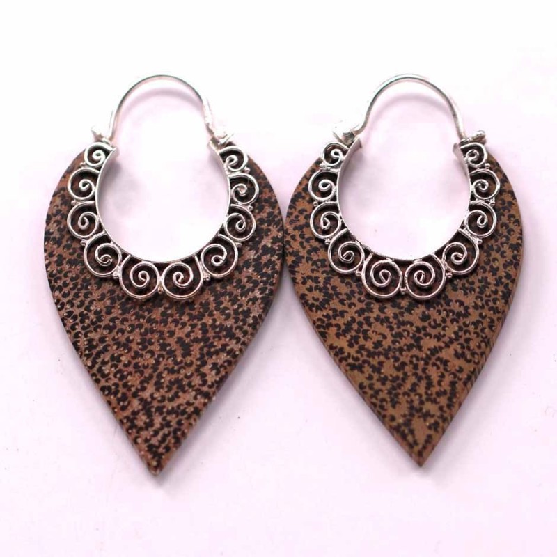 Earring Hand Fan Wood