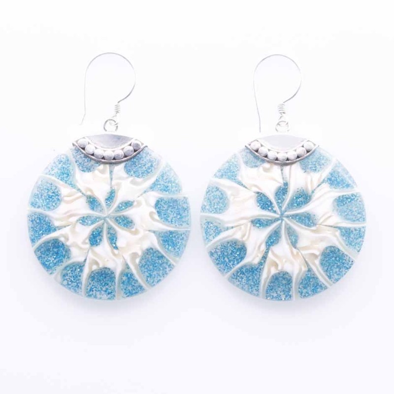 Earring Round Mix Shells Earring Round Mix Shells