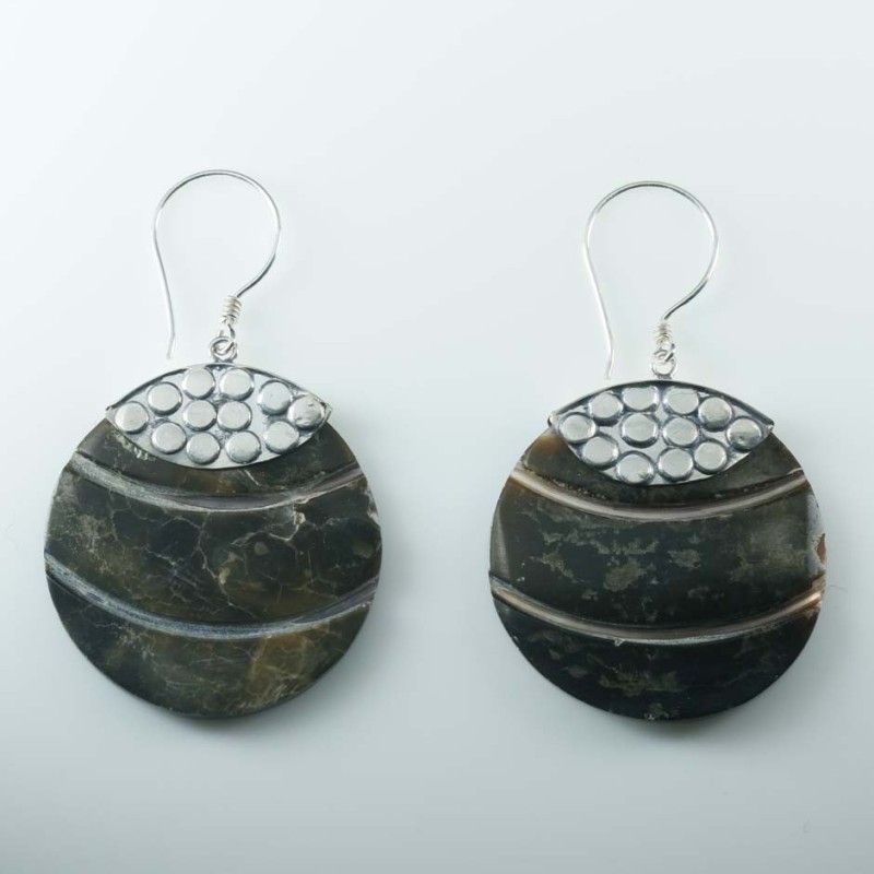 Earring Round Mix Shells Earring Round Mix Shells