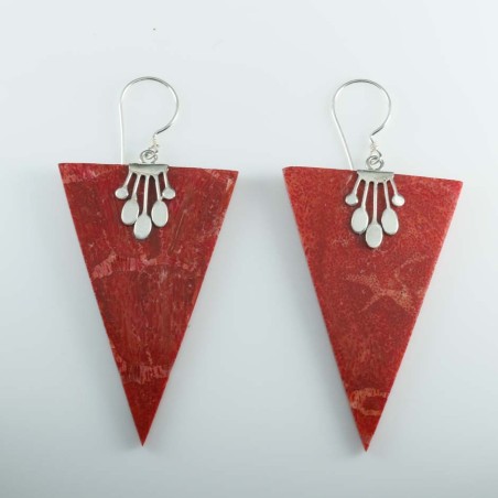 Earring Triangle Coral