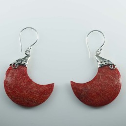 Earring Moon Coral