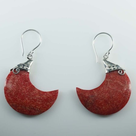 Earring Moon Coral
